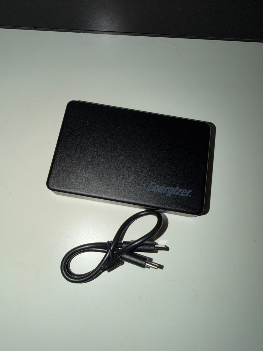 Black Portable Power Bank - Compact External Battery charger magnet